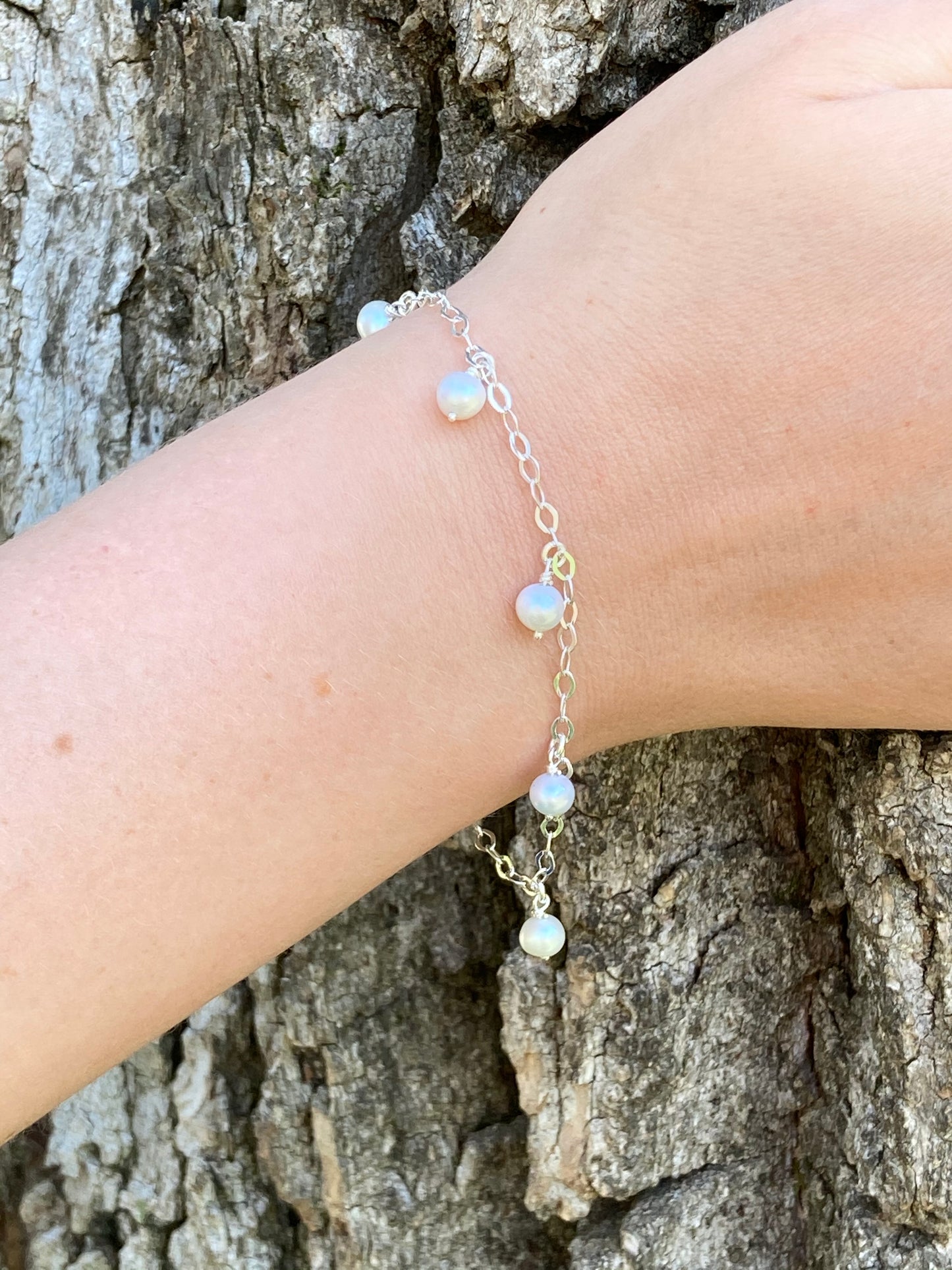Sterling Silver Pearl Bracelet