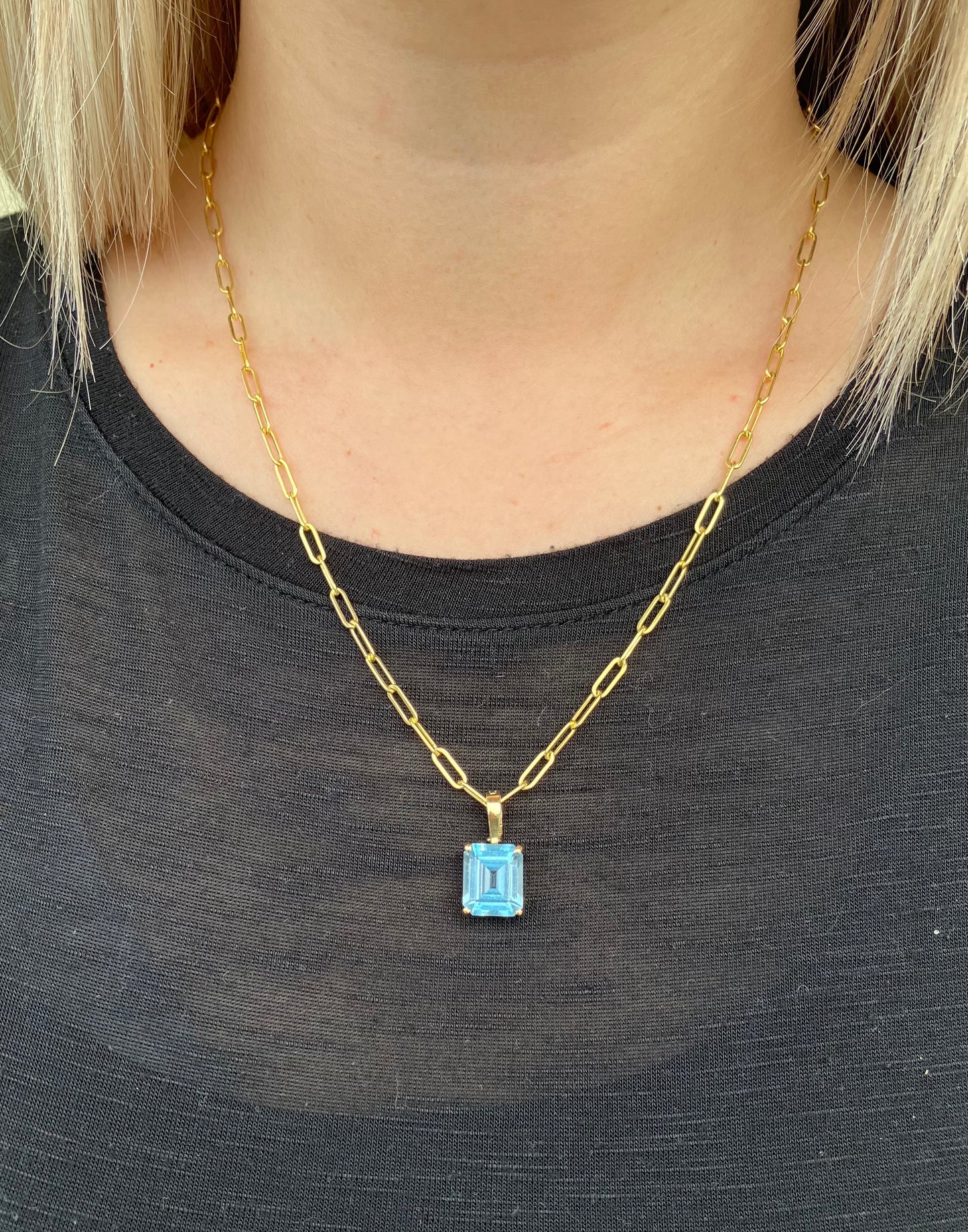 Sky Blue Topaz Necklace
