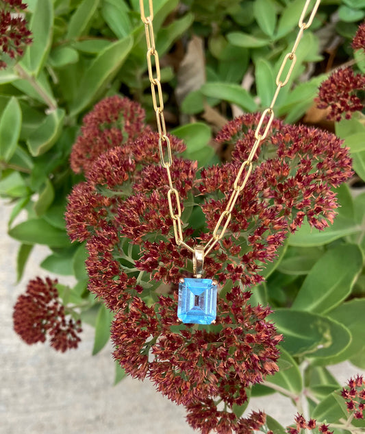 Sky Blue Topaz Necklace