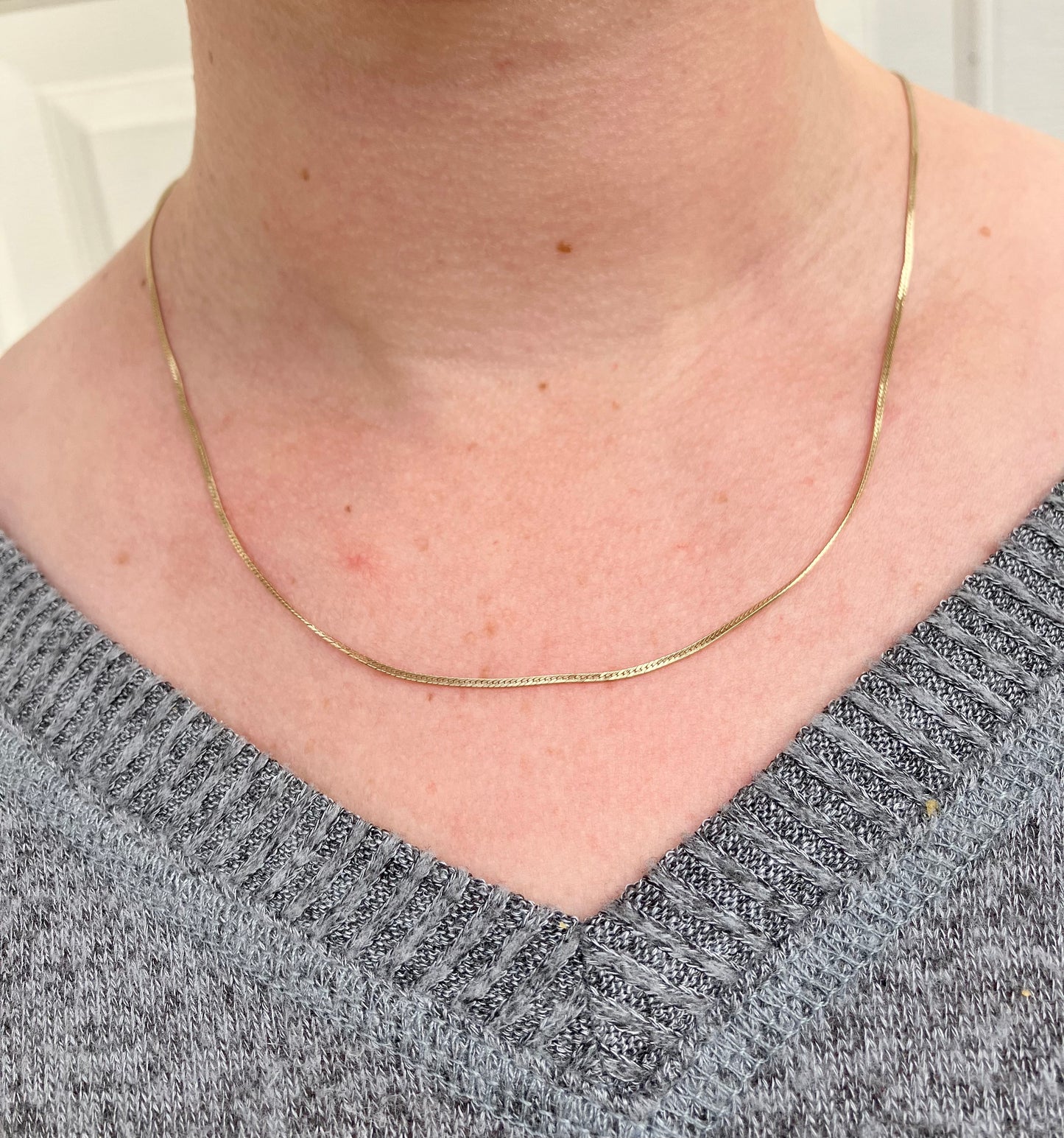 Gold Filled Herringbone Necklace