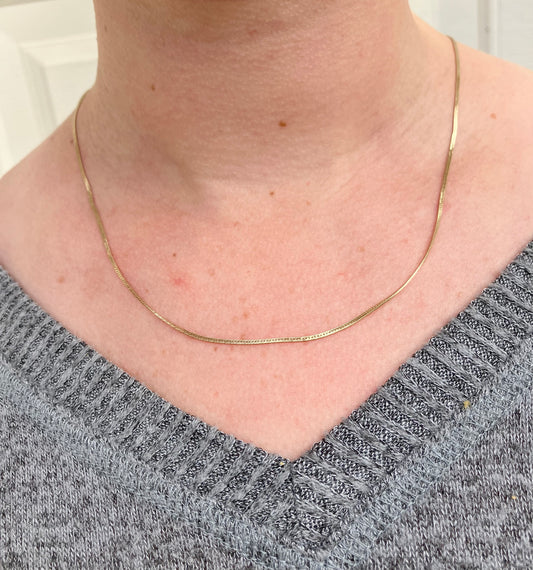 Gold Filled Herringbone Necklace