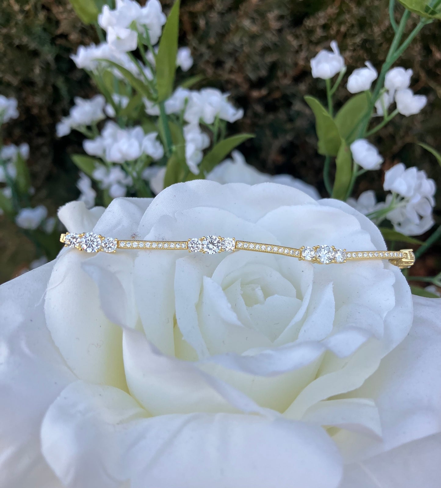 Gold Toned CZ Bracelet