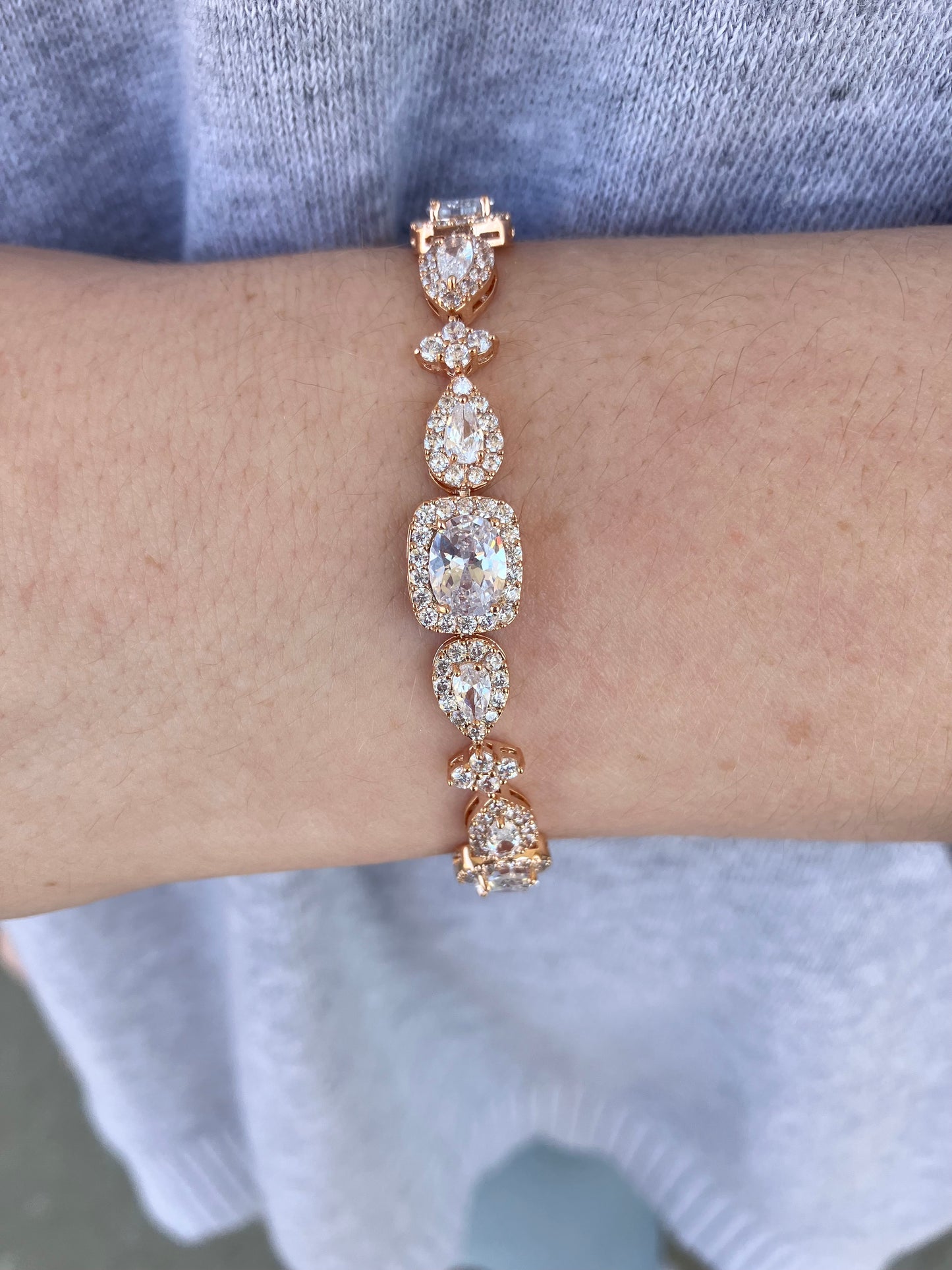 Gorgeous CZ Rose Toned Bracelet