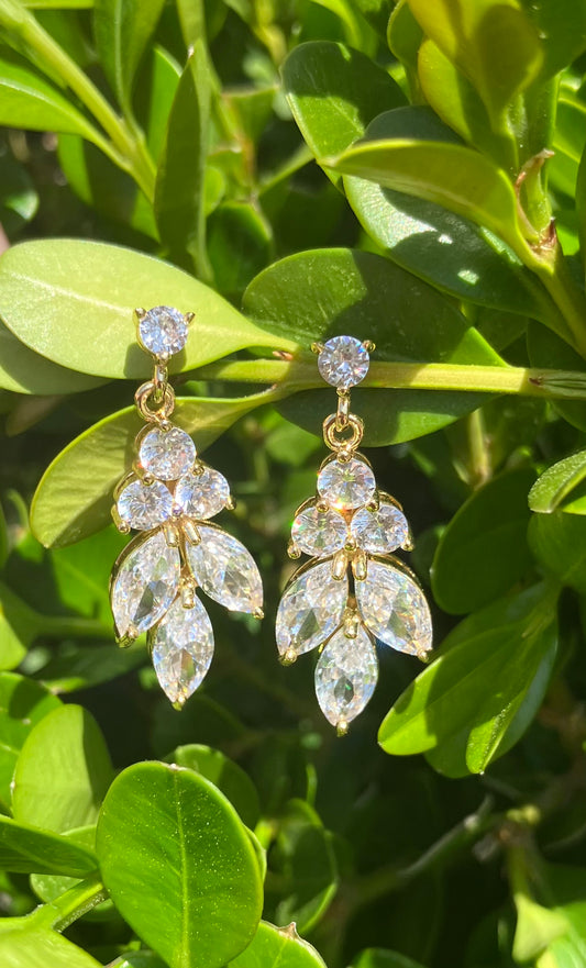 Yellow Toned Dangle Earrings