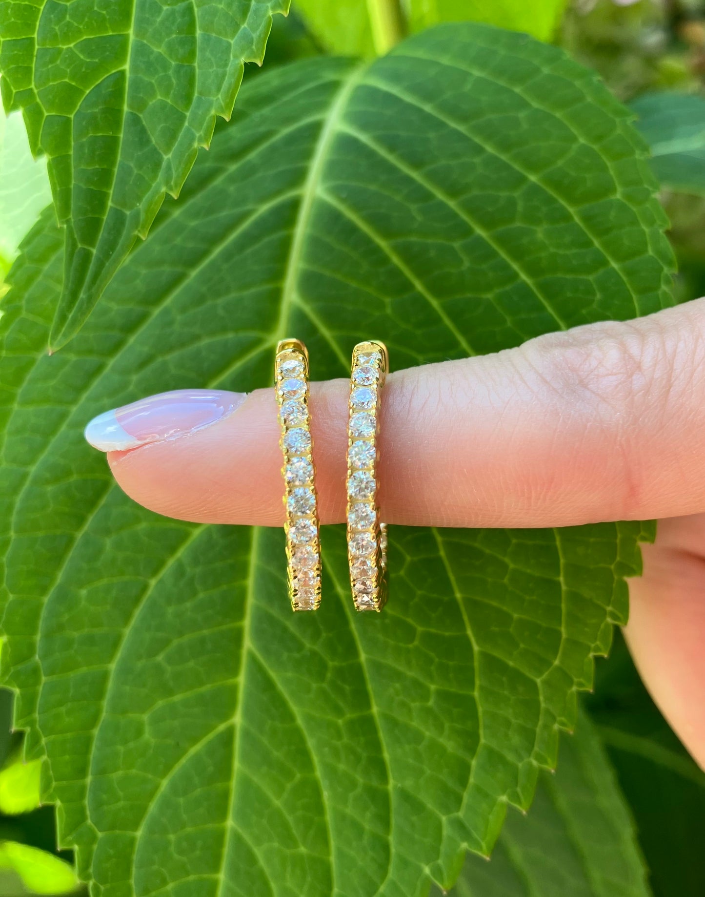 Gold Toned Round Hoop Earrings