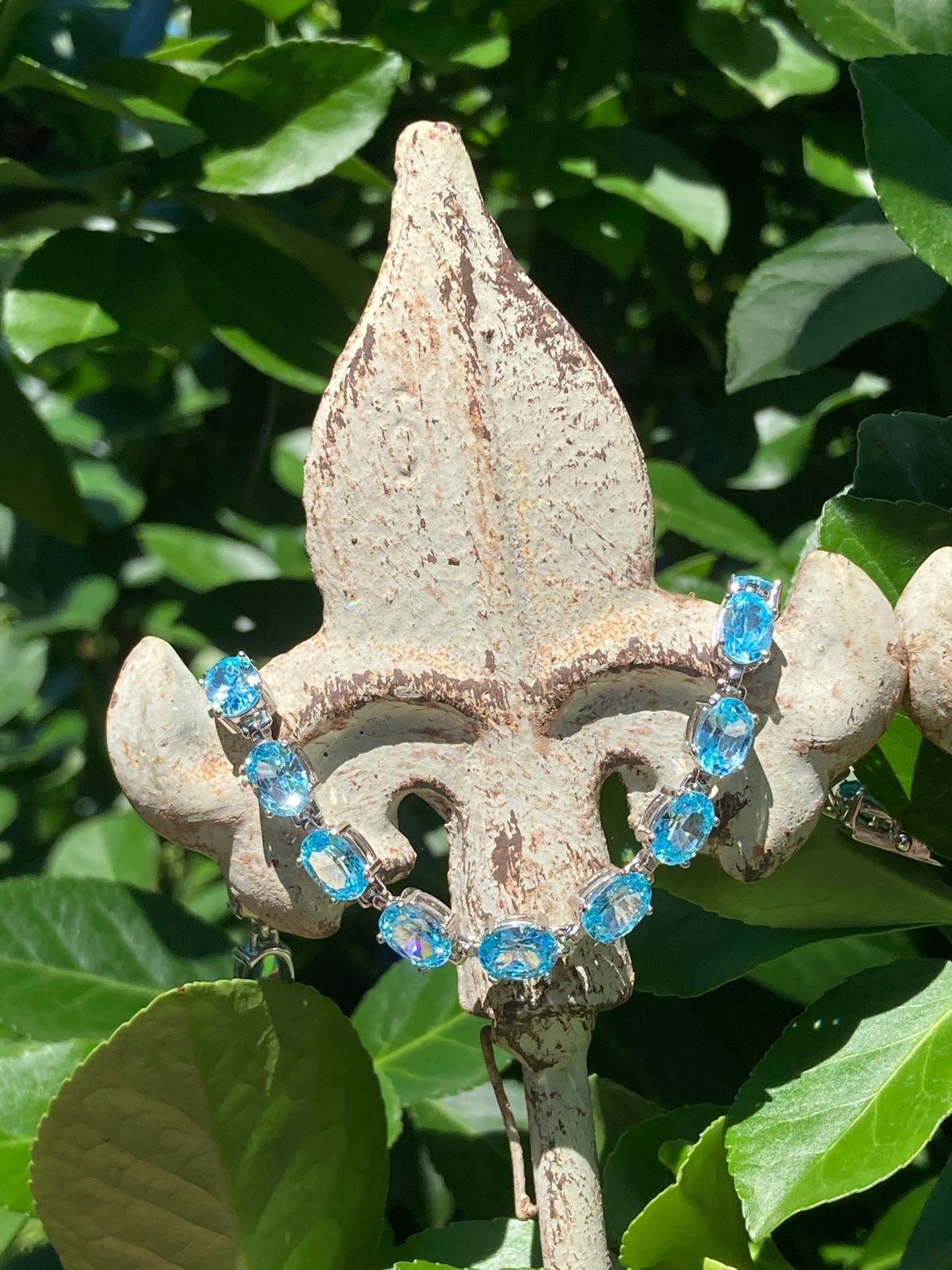 Sterling Silver & Blue Topaz Bracelet
