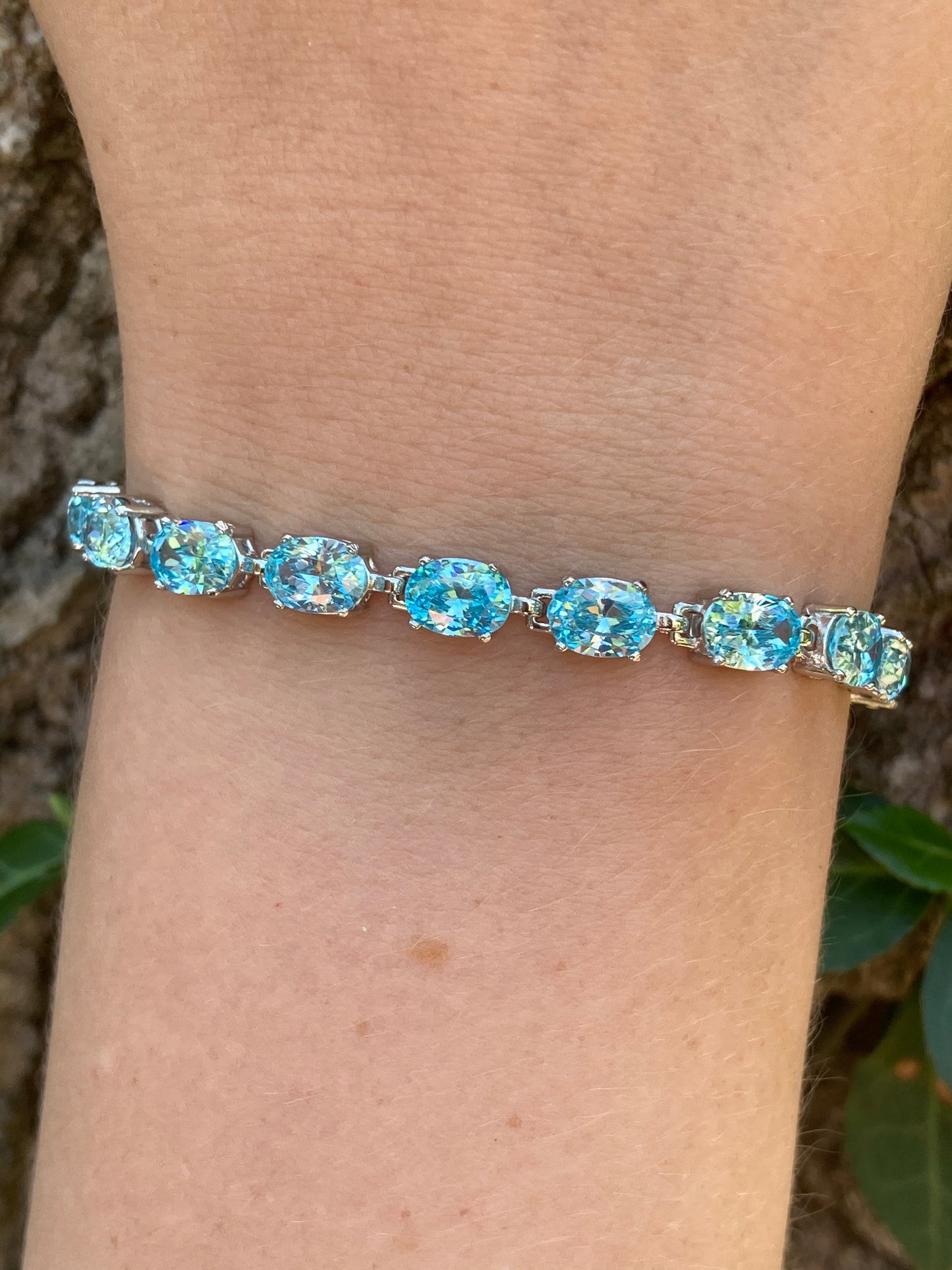 Sterling Silver & Blue Topaz Bracelet