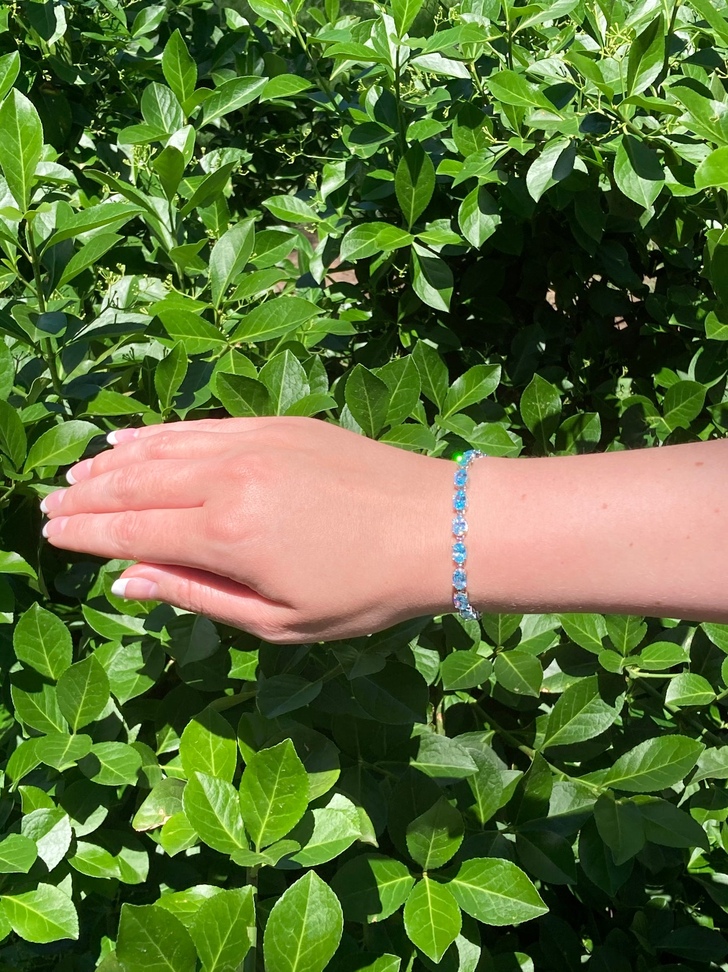 Sterling Silver & Blue Topaz Bracelet