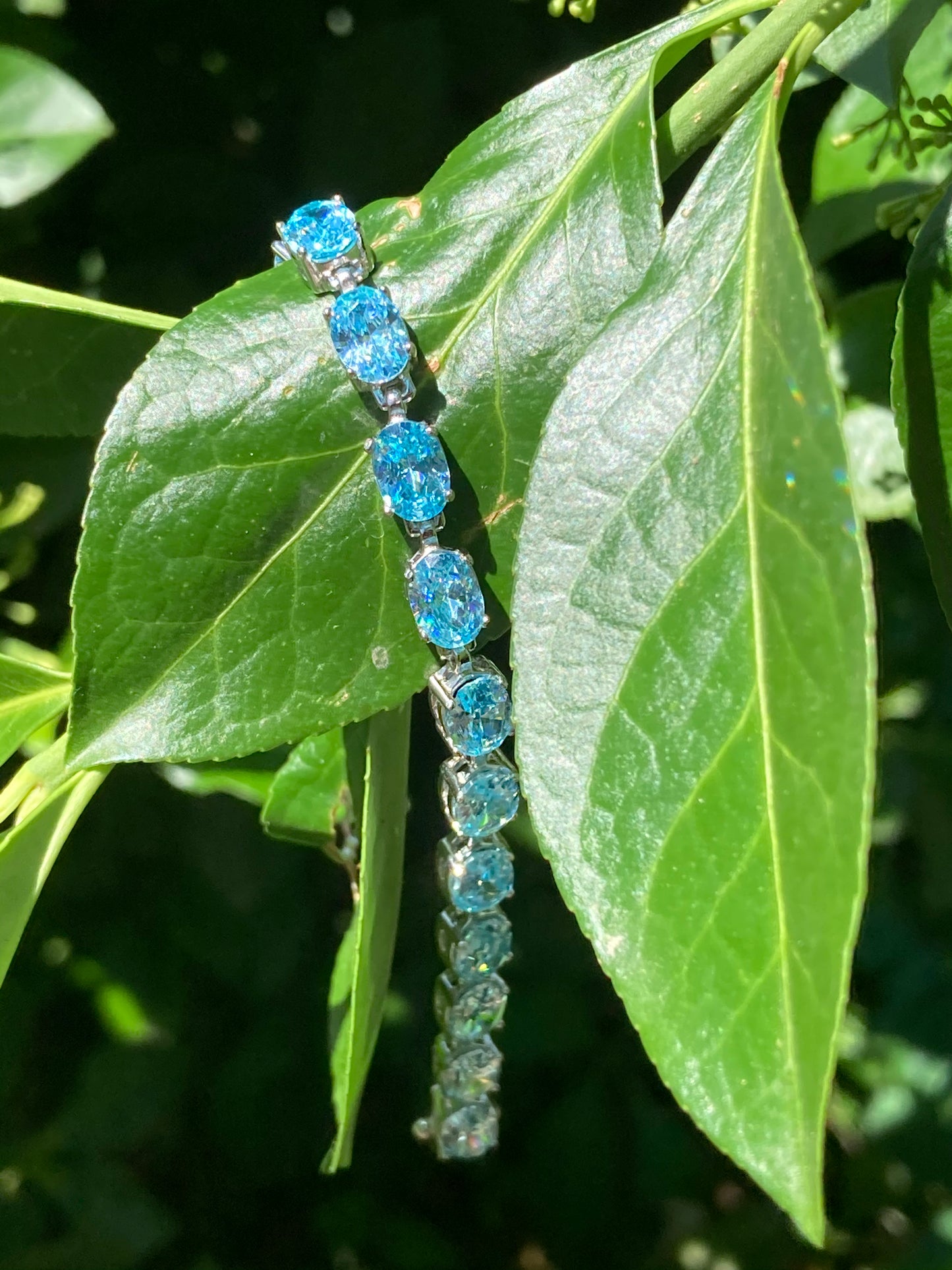 Sterling Silver & Blue Topaz Bracelet