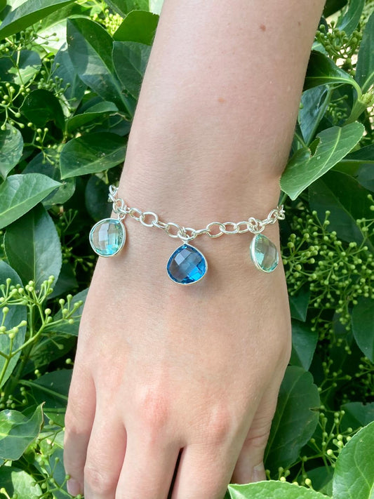 Sterling Silver Quartz Bracelet