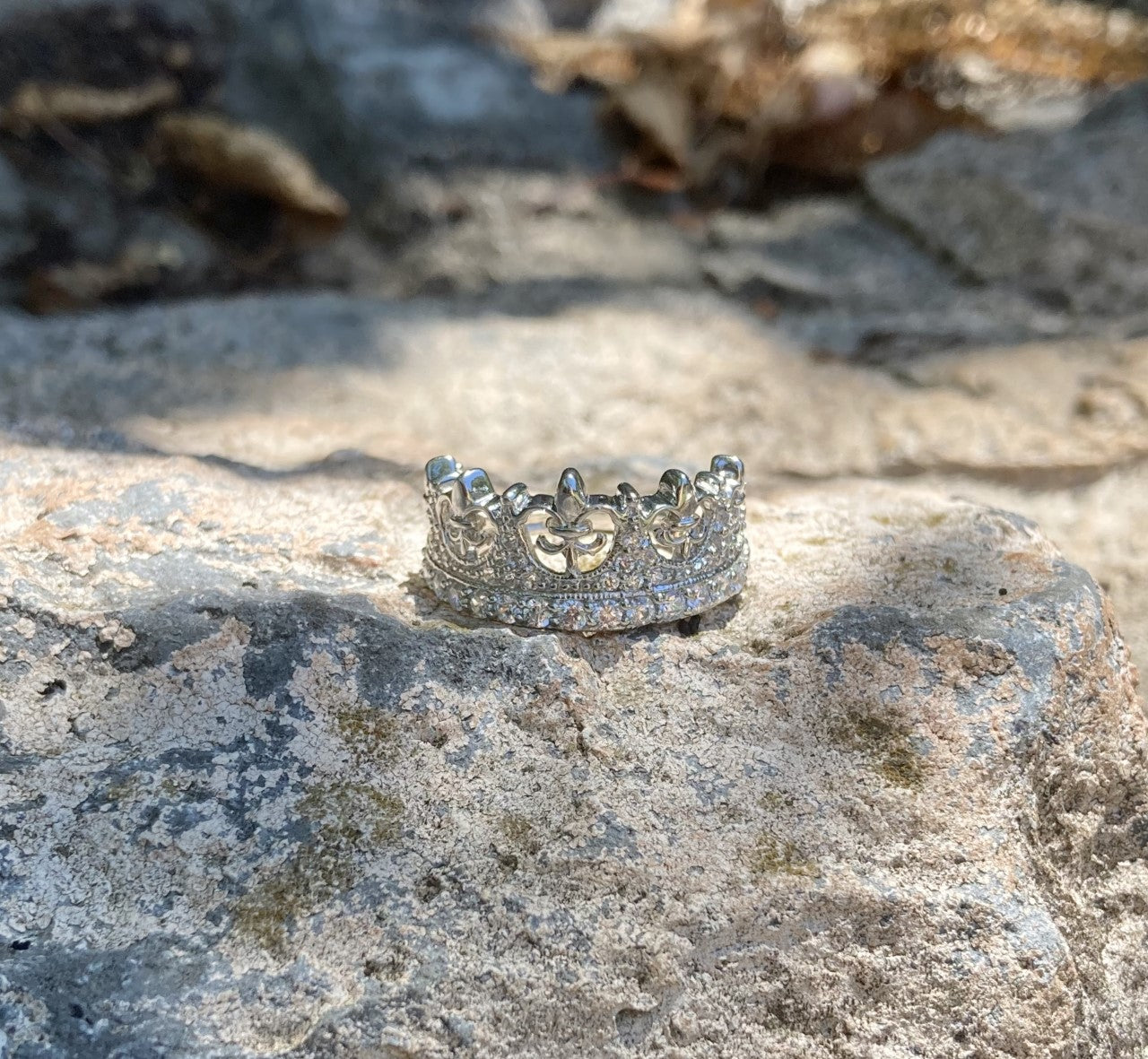 CZ Sterling Silver Crown Ring