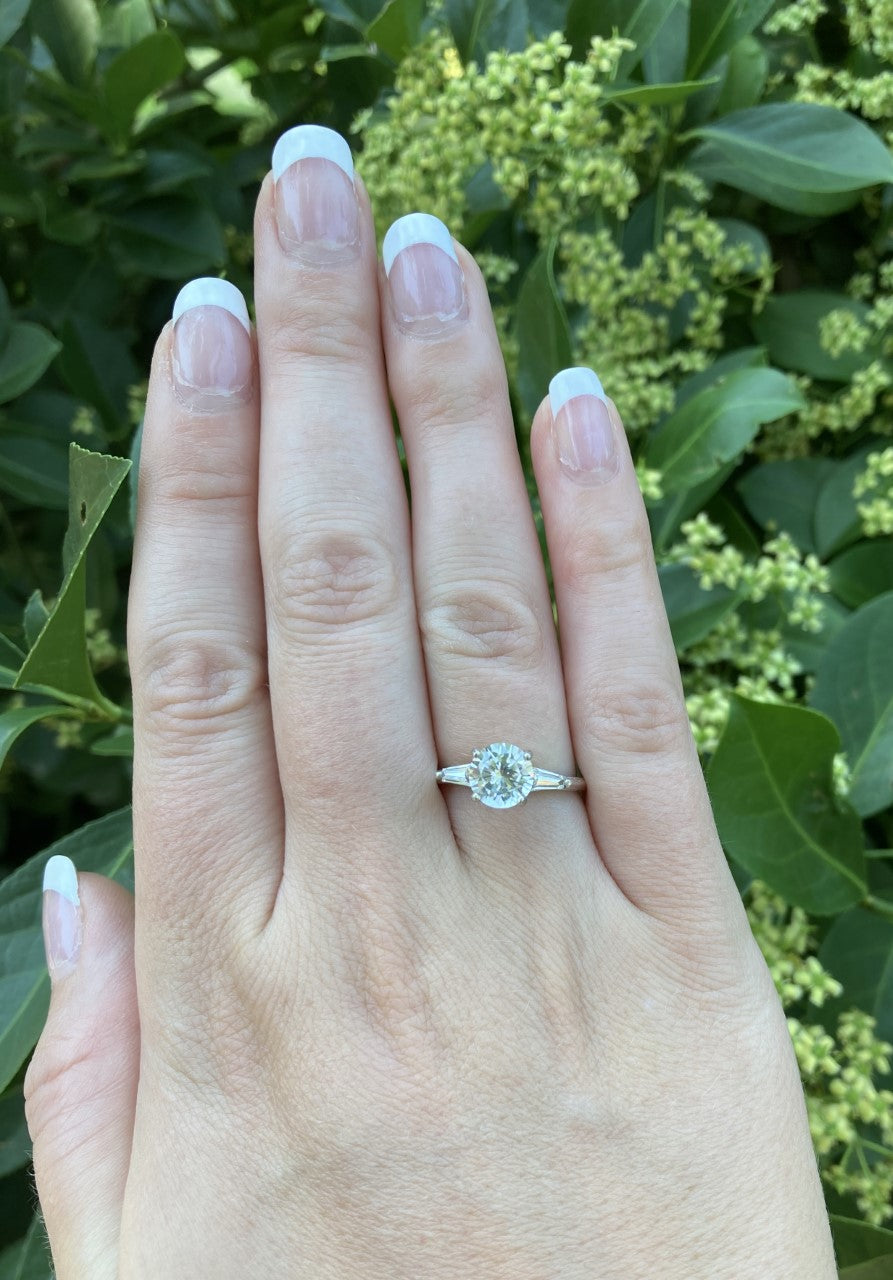 Lab-Created White Sapphire Sterling Silver Ring