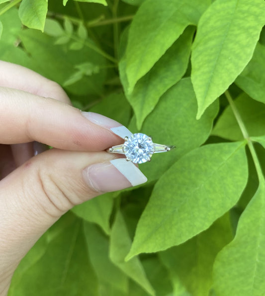 Lab-Created White Sapphire Sterling Silver Ring