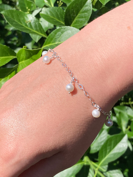 Sterling Silver Pearl Bracelet
