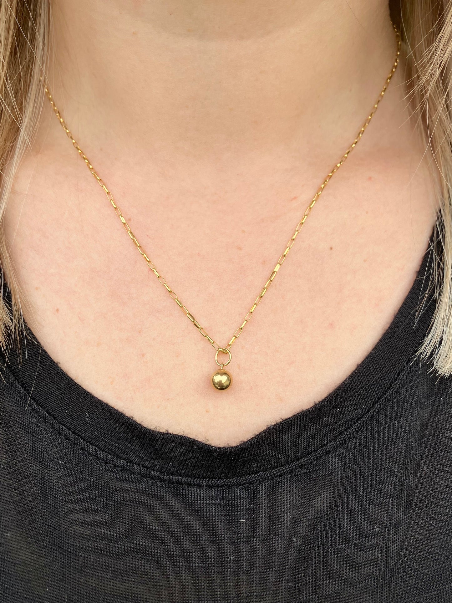 Gold Filled Charm Ball Necklace