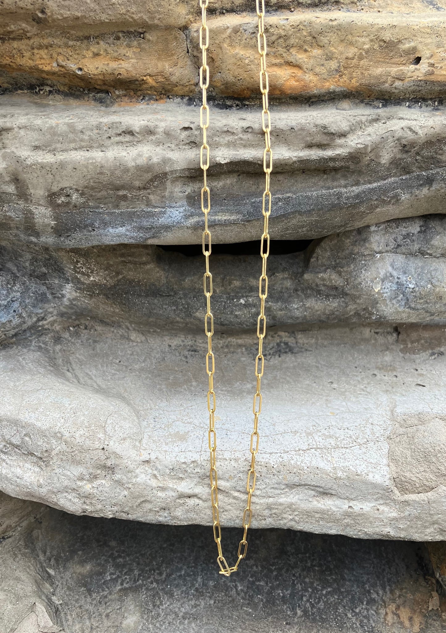 Gold Filled 20" Paperclip Necklace