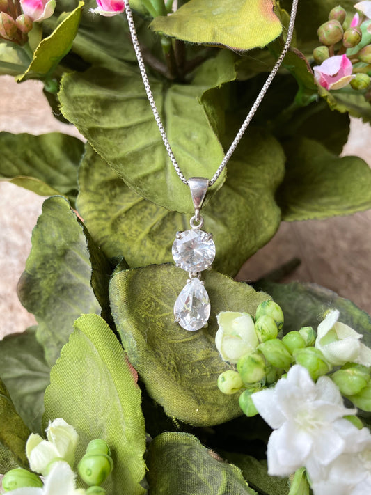 Lab Created White Sapphire Necklace