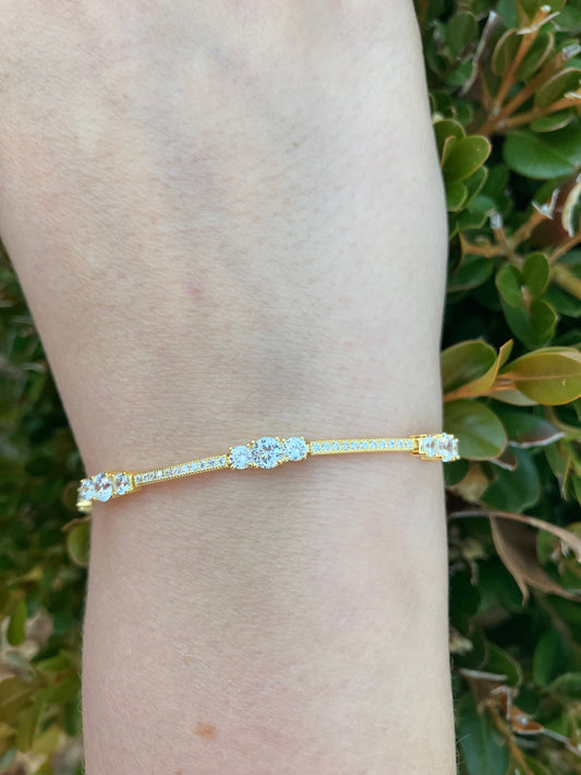 Gold Toned CZ Bracelet