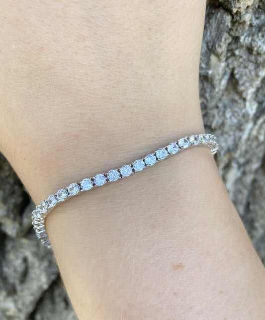 Sterling Silver & CZ Tennis Bracelet