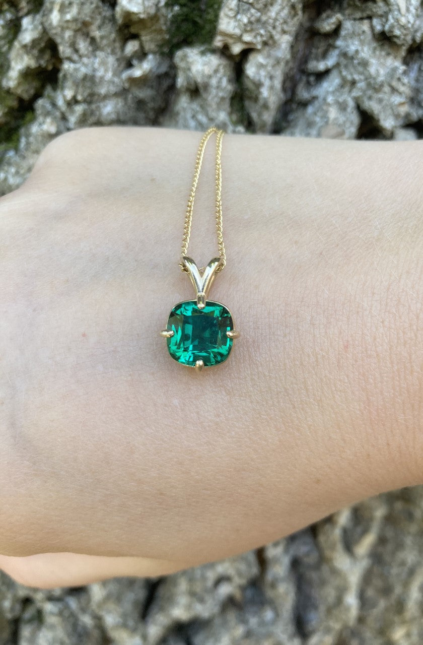 Lab-Created Emerald Necklace