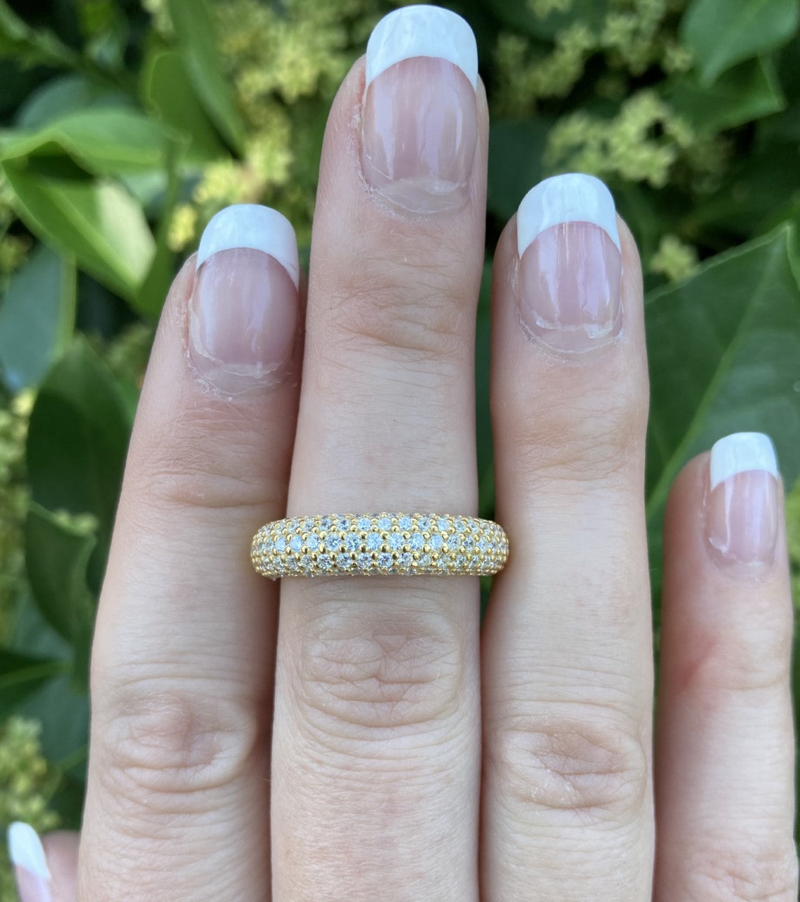 Gold Plated Pave CZ Eternity Band